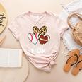 Ball Mom Football Baseball Mom Heart Women's Heather T-Shirt Heather Peach Ball Mom Football Baseball Mom Heart Women's Heather T-Shirt Heather Peach