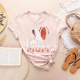 Ball Mom Football Baseball Mom Women's Heather T-Shirt Heather Peach