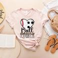 Ball Mom Heart Soccer Baseball Mom Women's Heather T-Shirt Heather Peach Ball Mom Heart Soccer Baseball Mom Women's Heather T-Shirt Heather Peach