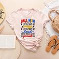 Ball Mom Proud Volleyball Baseball Mom Women's Heather T-Shirt Heather Peach