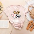 Ball Mom Soccer Baseball Mom Heart Women's Heather T-Shirt Heather Peach Ball Mom Soccer Baseball Mom Heart Women's Heather T-Shirt Heather Peach