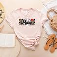 Baseball Mama Game Day Vibes Women Baseball Mom Women's Heather T-Shirt Heather Peach