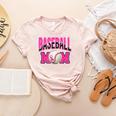 BASEBALL MOM BREAST CANCER RIBBON PINK SPORTS MOM Women's Heather T-Shirt Heather Peach BASEBALL MOM BREAST CANCER RIBBON PINK SPORTS MOM Women's Heather T-Shirt Heather Peach