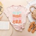 In My Baseball Mom Era Lover Groovy Retro Mother's Day Women's Heather T-Shirt Heather Peach