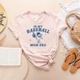 In My Baseball Mom Era Retro Game Day Mama Groovy Season Raglan Baseball Tee Women's Heather T-Shirt Heather Peach