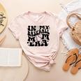 In My Baseball Mom Era Retro Groovy Sports Parent Women's Heather T-Shirt Heather Peach