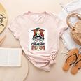 Baseball Mom Game Day Messy Bun Leopard Mother's Day Women's Heather T-Shirt Heather Peach Baseball Mom Game Day Messy Bun Leopard Mother's Day Women's Heather T-Shirt Heather Peach