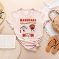 Baseball Mom Heart Baseball Mama Mother's Day Women's Heather T-Shirt Heather Peach Baseball Mom Heart Baseball Mama Mother's Day Women's Heather T-Shirt Heather Peach