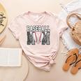 Baseball Mom Heart Sports Mom Women's Heather T-Shirt Heather Peach