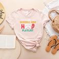 I Am A Baseball Mom With A Hood Playlist Premium Women's Heather T-Shirt Heather Peach I Am A Baseball Mom With A Hood Playlist Premium Women's Heather T-Shirt Heather Peach