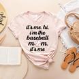 Baseball Mom It's Me Hi It's Me I'm The Baseball Mom Women's Heather T-Shirt Heather Peach