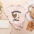 Baseball Mom Leopard Heart Baseball Player Kids Women's Heather T-Shirt Heather Peach Baseball Mom Leopard Heart Baseball Player Kids Women's Heather T-Shirt Heather Peach