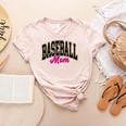 Baseball Mom Leopard Baseball Mama Life Girls Women Baller Premium Women's Heather T-Shirt Heather Peach