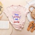 Baseball Mom Loud & Proud Since 1970 Raglan Baseball Tee Women's Heather T-Shirt Heather Peach