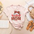 Baseball Mom Mama Mother's Day Leopard Sport Mom Mama Women's Heather T-Shirt Heather Peach Baseball Mom Mama Mother's Day Leopard Sport Mom Mama Women's Heather T-Shirt Heather Peach