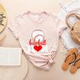 Baseball Mom Mama Mother's Day Sport Lover Women's Heather T-Shirt Heather Peach Baseball Mom Mama Mother's Day Sport Lover Women's Heather T-Shirt Heather Peach