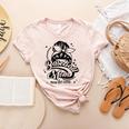 Baseball Mom May Get Loud Messy Bun Mother's Day Women's Heather T-Shirt Heather Peach Baseball Mom May Get Loud Messy Bun Mother's Day Women's Heather T-Shirt Heather Peach