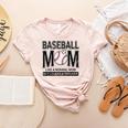 Baseball Mom Not Like a Normal Mom Baseball Mama Women's Heather T-Shirt Heather Peach