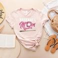 Baseball Mom Pink Ribbon Breast Cancer Awareness Fighters Women's Heather T-Shirt Heather Peach Baseball Mom Pink Ribbon Breast Cancer Awareness Fighters Women's Heather T-Shirt Heather Peach