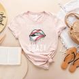 Baseball Mom Pitches Be Crazy Lips Premium Women's Heather T-Shirt Heather Peach