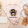 Baseball Mom Baseball Player Mom Women's Heather T-Shirt Heather Peach