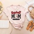 Baseball Mom Red Varsity Baseball Mama Cute Mother's Day Women's Heather T-Shirt Heather Peach Baseball Mom Red Varsity Baseball Mama Cute Mother's Day Women's Heather T-Shirt Heather Peach
