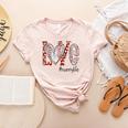Baseball Mom Shirt Heart Love Baseball Nannylife Women's Heather T-Shirt Heather Peach