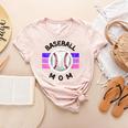 Baseball Mom Sports Mom Proud Baseball Mom Women's Heather T-Shirt Heather Peach