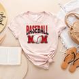 Baseball Mom Sports Red Women's Heather T-Shirt Heather Peach Baseball Mom Sports Red Women's Heather T-Shirt Heather Peach
