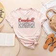 Baseball Mom Sporty Humor Women's Heather T-Shirt Heather Peach