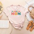Baseball Mom Squad Boho Cute Back To School Ball Mom Women's Heather T-Shirt Heather Peach Baseball Mom Squad Boho Cute Back To School Ball Mom Women's Heather T-Shirt Heather Peach