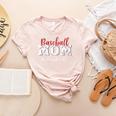 Baseball Mom The Struggle Is Real Women's Heather T-Shirt Heather Peach
