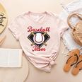 Baseball Mom T-Ball Mom Little League Mom Apparel Women's Heather T-Shirt Heather Peach