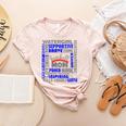 Baseball Mom Traits For Great Mothers Grey And Blue Women's Heather T-Shirt Heather Peach