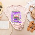 Baseball Mom Traits For Great Mothers Grey And Purple Women's Heather T-Shirt Heather Peach Baseball Mom Traits For Great Mothers Grey And Purple Women's Heather T-Shirt Heather Peach