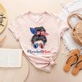 Baseball Mom USA American Flag 4th Of July Women's Heather T-Shirt Heather Peach Baseball Mom USA American Flag 4th Of July Women's Heather T-Shirt Heather Peach