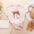 Baseball MomMom Baseball Player Leopard Mom Mom Women's Heather T-Shirt Heather Peach Baseball MomMom Baseball Player Leopard Mom Mom Women's Heather T-Shirt Heather Peach