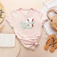 Baseball Mom's Favorite Game Day Women's Heather T-Shirt Heather Peach