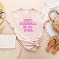 Best Baseball Mom Ever Pink Women's Heather T-Shirt Heather Peach Best Baseball Mom Ever Pink Women's Heather T-Shirt Heather Peach