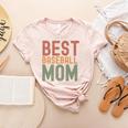 Best Baseball Mom Sports Cute Moms Day Premium Women's Heather T-Shirt Heather Peach