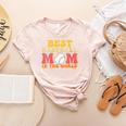 Best Baseball Mom In The World Baseball Women's Heather T-Shirt Heather Peach Best Baseball Mom In The World Baseball Women's Heather T-Shirt Heather Peach