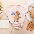Capybara Calm Your Mitts Baseball Mom Sport Lover Tee Women's Heather T-Shirt Heather Peach Capybara Calm Your Mitts Baseball Mom Sport Lover Tee Women's Heather T-Shirt Heather Peach