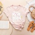 Class Of 2024 Senior Year Baseball Mom Senior 2024 Women's Heather T-Shirt Heather Peach