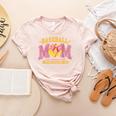 Coquette Baseball Mom Bow Like A Normal Mom But Mother's Day Women's Heather T-Shirt Heather Peach