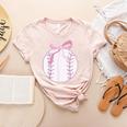Coquette Baseball Mom Pink Bow Baseball Mama Women's Heather T-Shirt Heather Peach Coquette Baseball Mom Pink Bow Baseball Mama Women's Heather T-Shirt Heather Peach