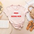 Crazy Proud Always Loud Baseball Mom Shirt Baseball Women's Heather T-Shirt Heather Peach