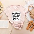 Custom Baseball Mom Number 39 Heart For Mom Women's Heather T-Shirt Heather Peach