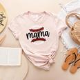 Custom Hustle Tball Tee Ball Baseball Mom Women's Heather T-Shirt Heather Peach Custom Hustle Tball Tee Ball Baseball Mom Women's Heather T-Shirt Heather Peach