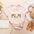 Cute Baseball Mom Leopard Print Mom For Mother's Day Women's Heather T-Shirt Heather Peach Cute Baseball Mom Leopard Print Mom For Mother's Day Women's Heather T-Shirt Heather Peach