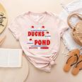 Cute Ducks On The Pond Cute Baseball Mom T-Shirt Women's Heather T-Shirt Heather Peach